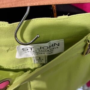 St. John Sport Essentials Lime Green pants